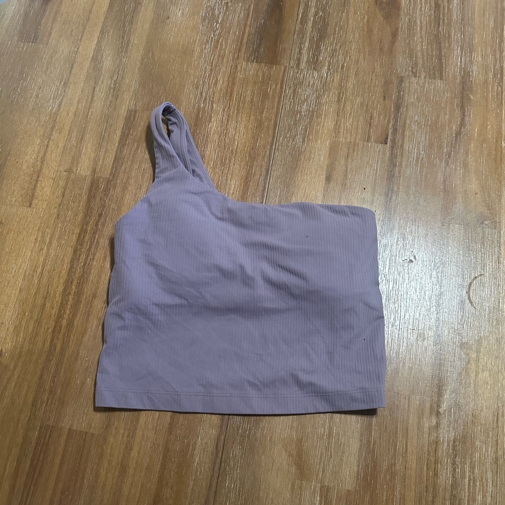Lululemon Athletica Purple Asymmetrical Fitted Tank Top